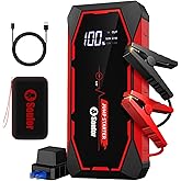Car Battery Booster Jump Starter,5000A Portable Jump Starter for Up to 8L Gas & 6L Diesel Engines,12V Car Battery Charger Boo