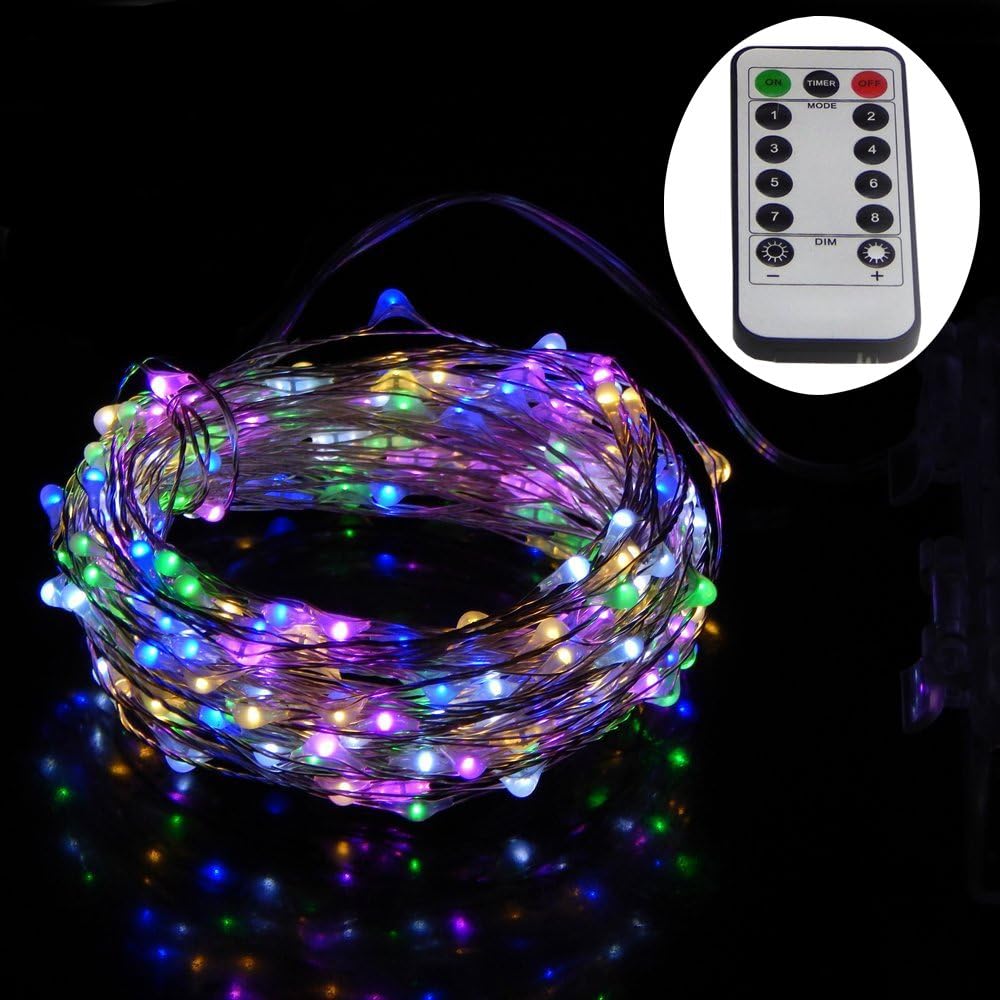 Dreamworth 40 Ft 240 LED's Silver Wire Lights, Remote