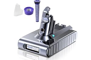 BATTOOL 8000mAh 21.6V Replacement for Dyson V6 Battery VTC4 SV03 SV04 SV06 SV09 967810-23 DC58 DC59 DC61 DC62 DC72 DC74 Compatible with Dyson V6 Animal Absolute Motorhead Slim Fluffy Handheld Vacuum