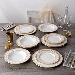 Noritake Trefolio Gold 12-Piece Dinnerware