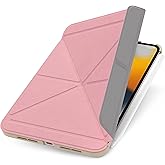 Moshi VersaCover Case Compatible with iPad mini 6 2021 (8.3-inch), 3-Viewing Options, Auto Sleep/Wake, Support Apple Pencil Charging, Sakura Pink