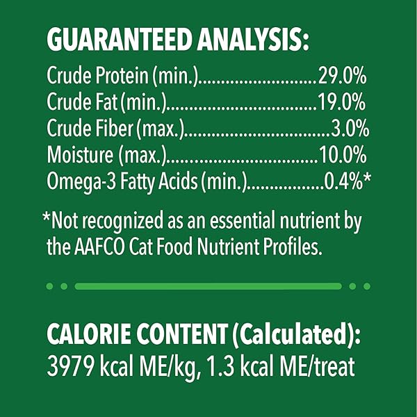 GREENIES CAT TREATS, FELINE SMARTBITES, SKIN & FUR HEALTH, CRUNCHY AND SOFT CAT TREATS, CHICKEN FLAVOR, 4.6 OZ. PACK