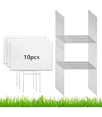 Lot De 25 Piquets De Panneau De Cour, 41,9 X 17,8 Cm En H, Piquets