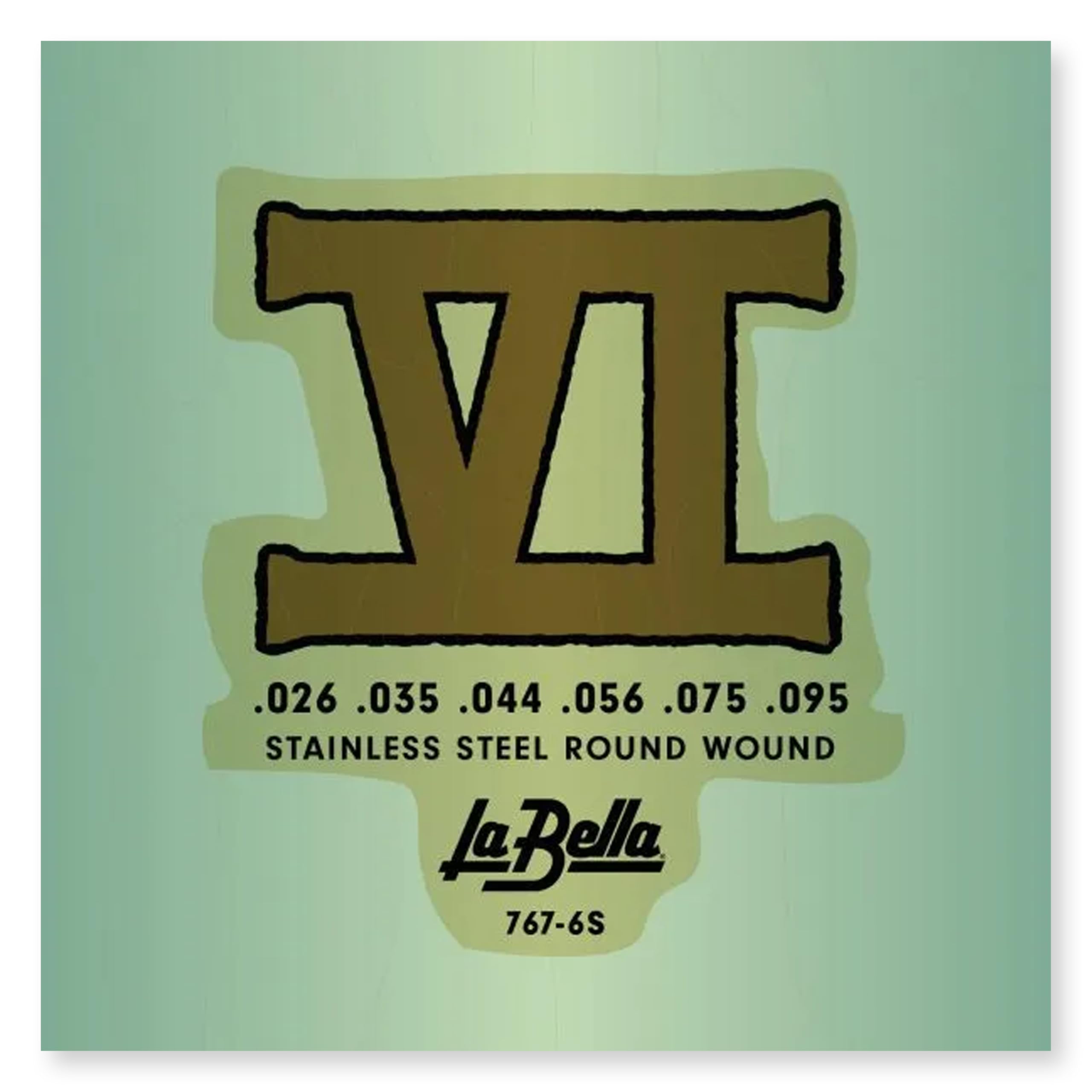 La Bella 767-6S Bass VI stainless steel roundwound 026/095