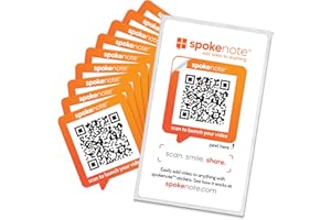 Spokenote Sticker Pack - 10 Unique Codes per Pack - Add Video on Anything (Orange)