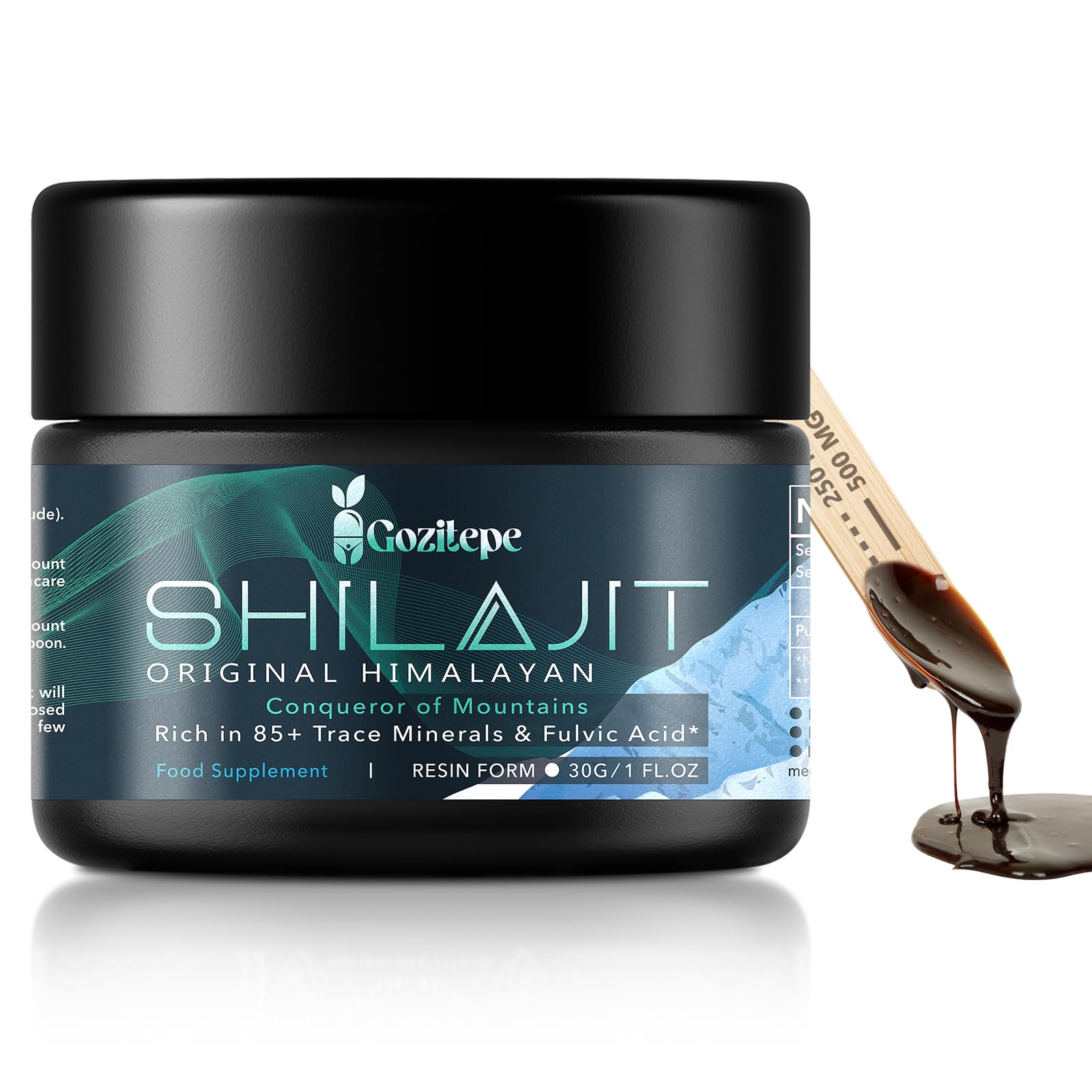 Shilajit High Potency Purified Himalayan Shilajit Resin with Fulvic Acid, Trace Minerals & Humic Acid, Vegan, Replenish Energy and Immune Support (Pack of 1)
