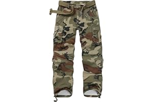 CARPANT Cargo Pants Women Baggy Camo Tactical Pants Straight Leg Casual Y2K Work Trousers with 9 Pockets No Belt