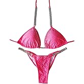 New, Never Worn Crystal Fitness Competition Bikini Suit- Desire Pink
