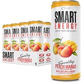 C4 Smart Energy Drink, Energy &amp; Focus, Peach Mango, 12pk | 200mg natural caffeine, Cognizin citicoline &amp; green tea extract for energy, focus and alertness.