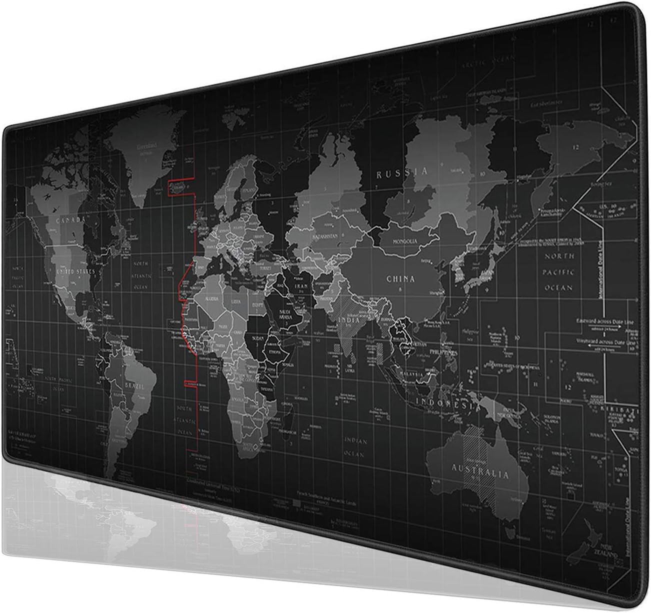 halomy Gaming Mouse Pad Large Size (900x400x2mm) Extended World Map Mouse Mat,with Non-slip Natural Rubber Base,Double weave fabric surface,Tight and Smooth,Gaming Mouse Mat for Any Mouse/Keyboard