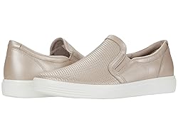 ECCO Women's Soft Classic Slip On Sneaker, GREY