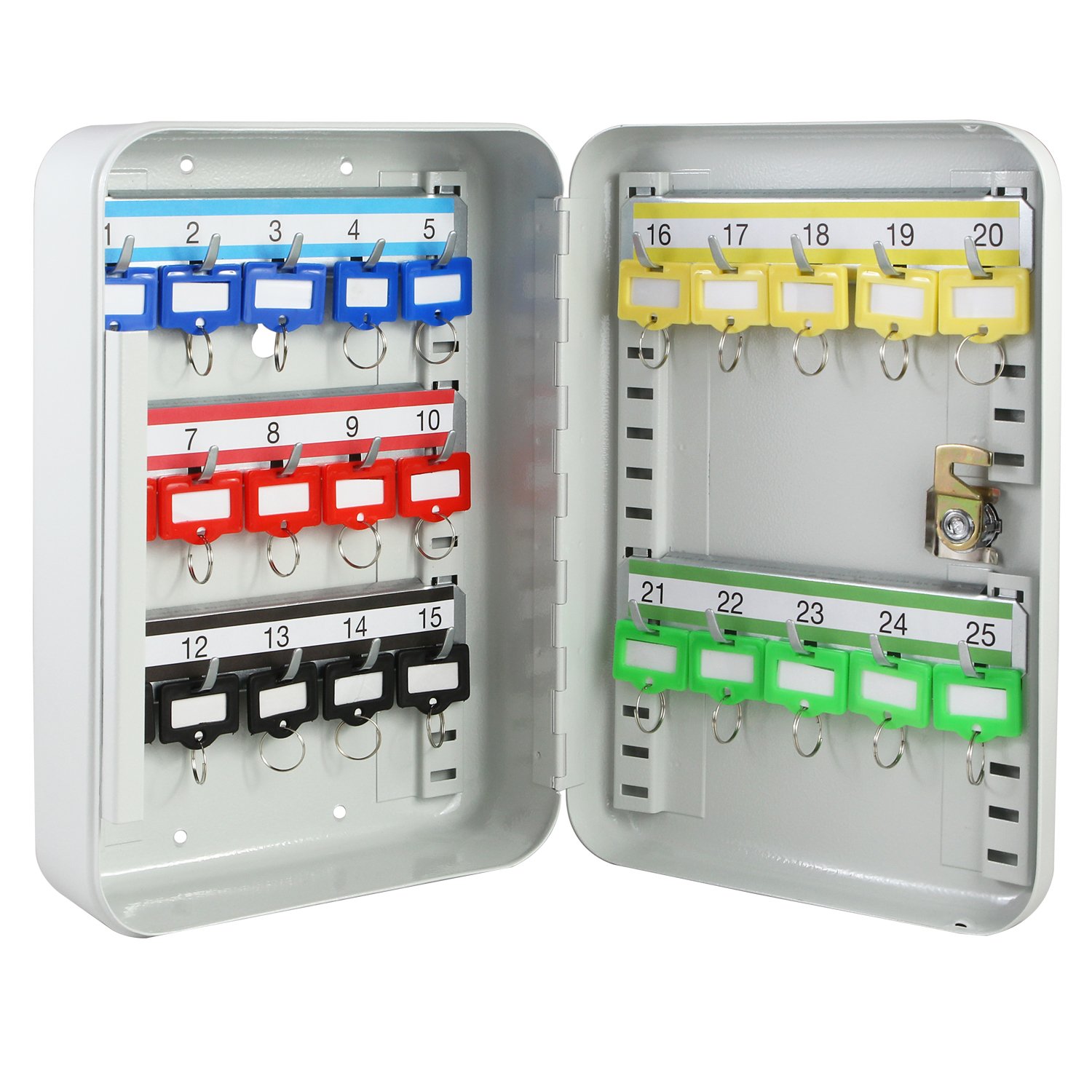 HMF 12525-07 Key Box, 25 Keys 25 x 17 x 7,5 cm, light gray