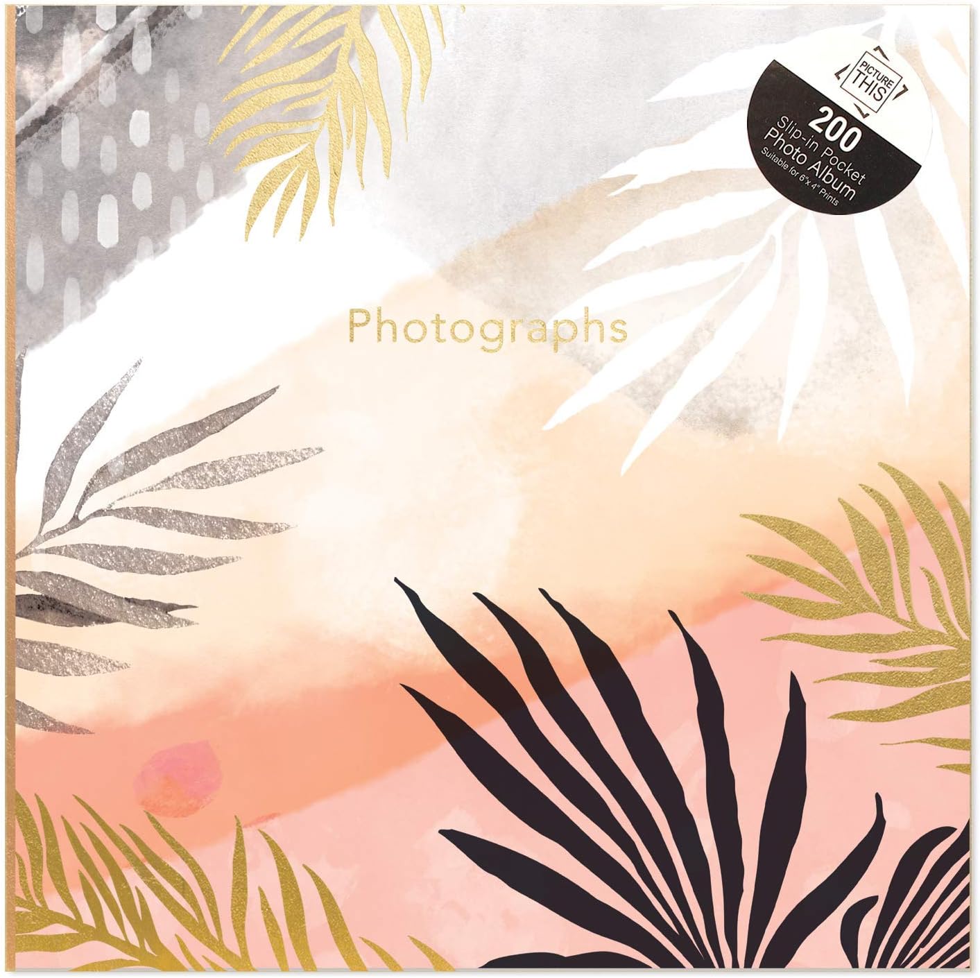 Tallon Tropical Sunset Palm Leaves 6x4 Photo Album Memo Slip in Holds 200 Photos, 22 x 22 cm