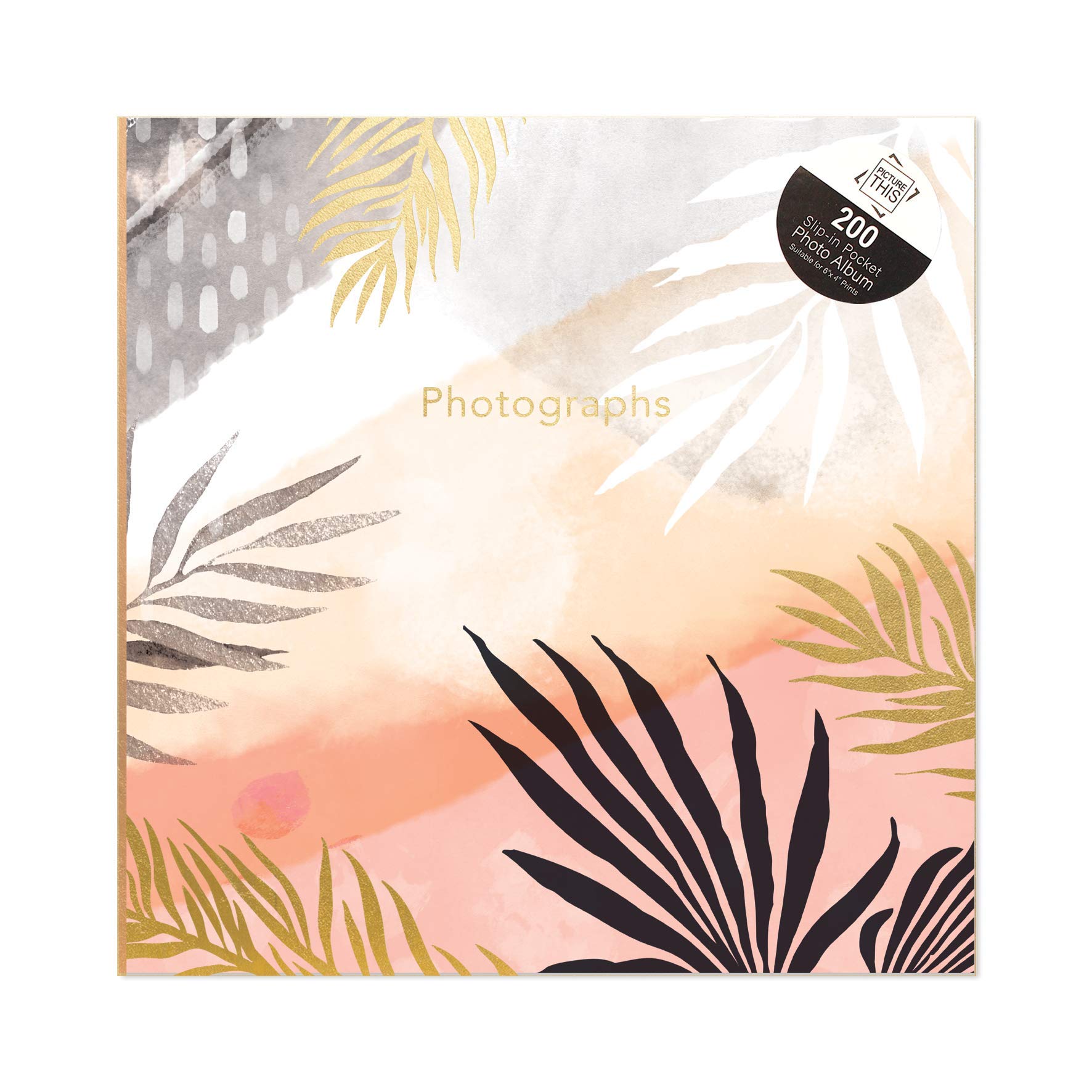 Tallon Tropical Sunset Palm Leaves 6x4 Photo Album Memo Slip in Holds 200 Photos — image 1