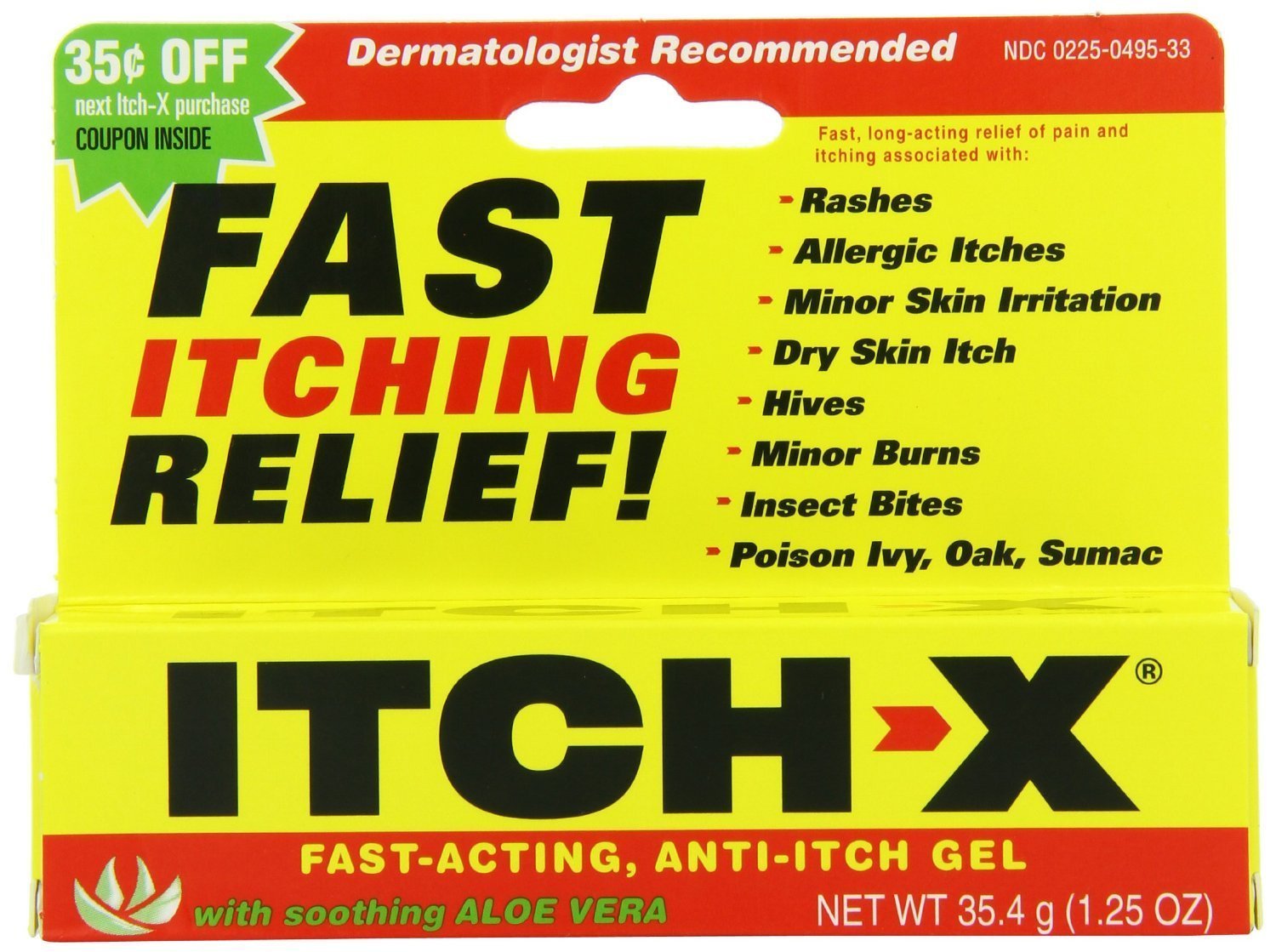 Itch-x Anti-Itch Gel with Aloe Vera, 3 Count