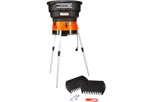 Yard Force YF8000LS Electric Leaf Mulcher/Shredder with Bonus Accessory Kit, One Size, Black/Orange