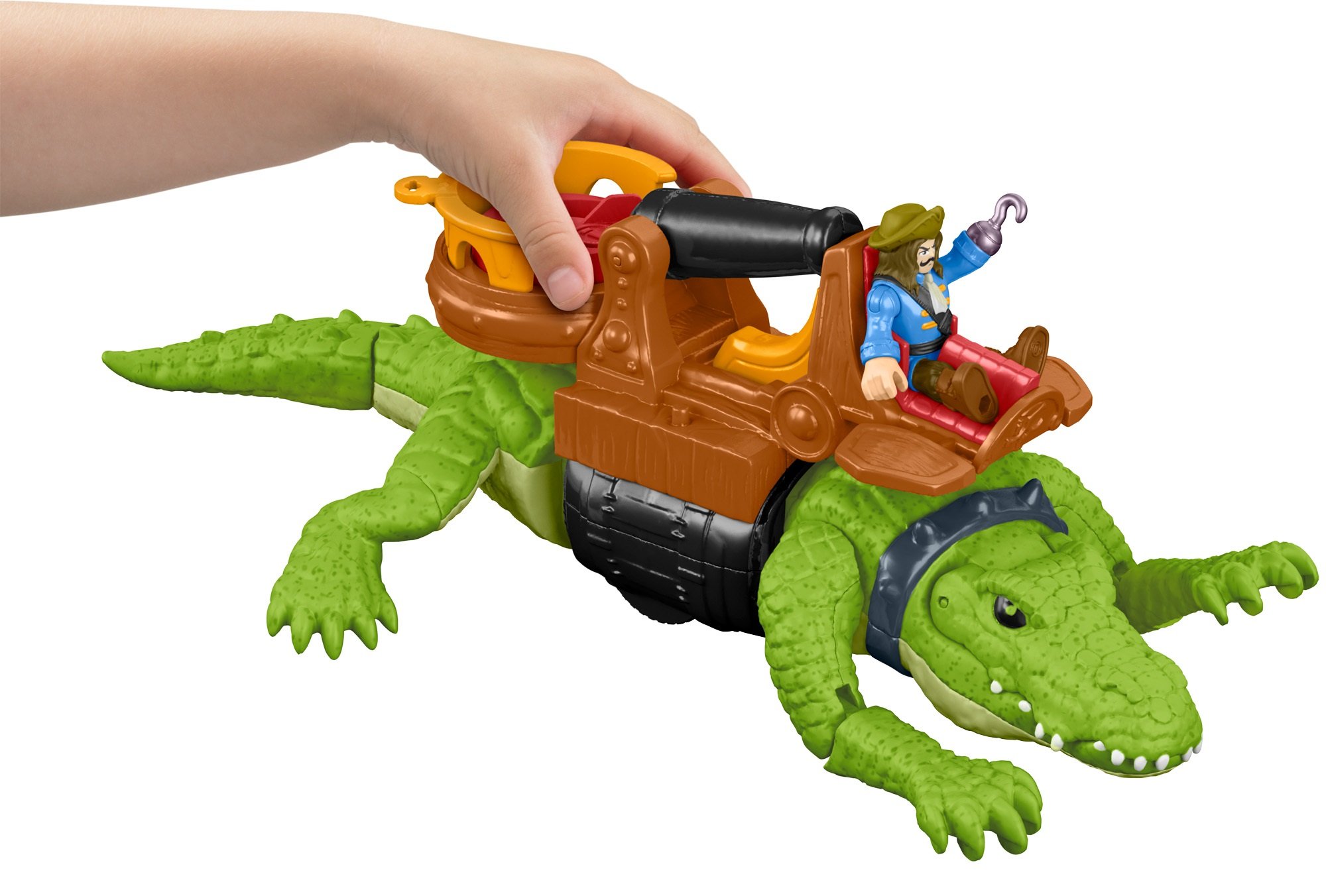 Imaginext Preschool Toys Walking Croc & Pirate Hook 5Piece Playset