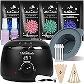 Waxing Kit -Digital Wax Warmer Machine for Hair Removal with 4 Packs of Hard Wax Beads & Silicone Pot for Full Body, Legs, Face, Eyebrows, Bikini, Brazilian at Home Waxing Kit for Men Women