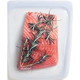 Stasher Reusable Half Gallon Silicone Food Storage Bag, Clear, 64 oz | Food-Safe Silicone, Freezer, Sous Vide, Microwave, Dis