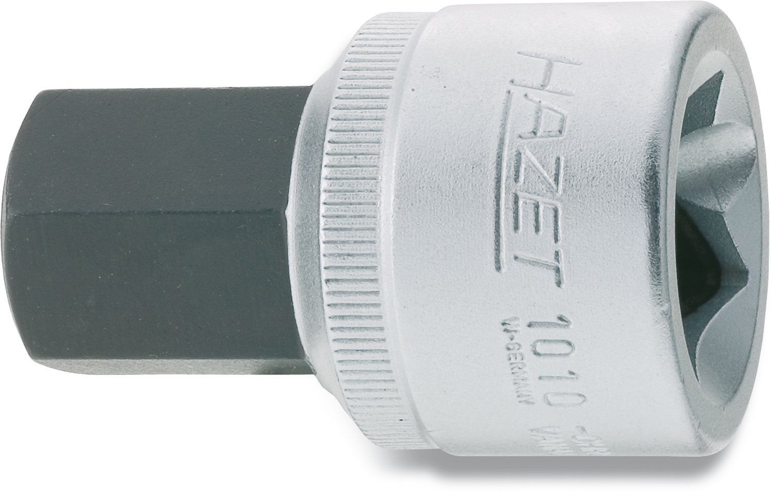 HAZET 1010-14 Hexagon Profile Screwdriver Socket with Burnished Tips - Chrome-Plated
