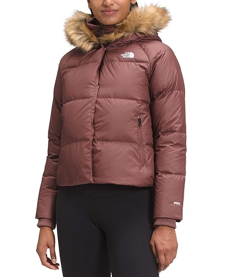 Buy The North Face Women S Dealio Down Crop Jacket Marron Purple L At Amazon In