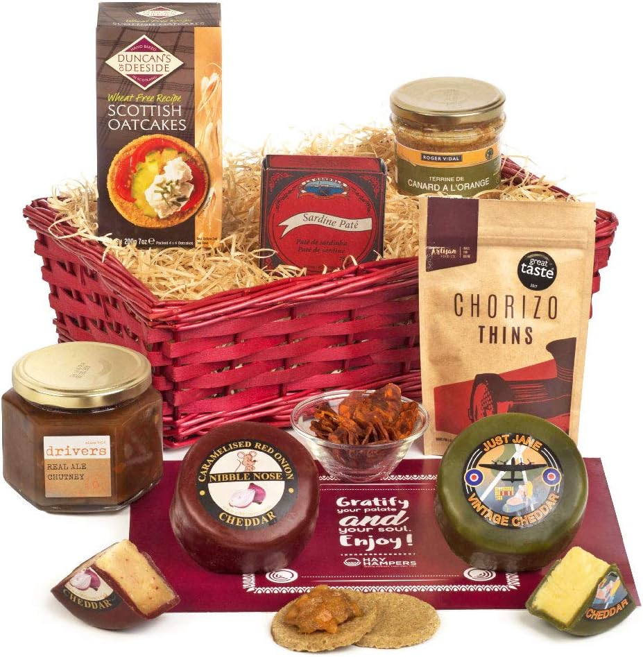 Farmhouse Lunch Basket - Pate, Chutney and Cheeses Free UK Delivery