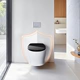 Pipishell Soft Close Toilet Seat with Quick Release, O Shape, Black view 7