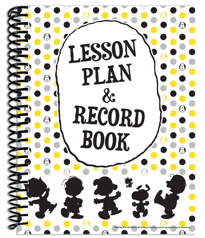 Eureka Peanuts Geometric Back to School Classroom Supplies Record and Lesson Plan Book for Teachers, 8.5'' x 11'', 40 Weeks