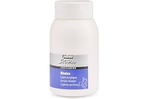 Pebeo Studio Acrylics Auxiliaries, Bindex Acrylic Binder, 1 L, Transparent (524270), 33.81 Fl Oz (Pack of 1)