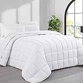 HOMBYS 136x120 Alaskan King Size Comforter for All Season, Oversized Duvet Insert, Extra Large Down Alternative Bed Comforter with Corner Tabs, White