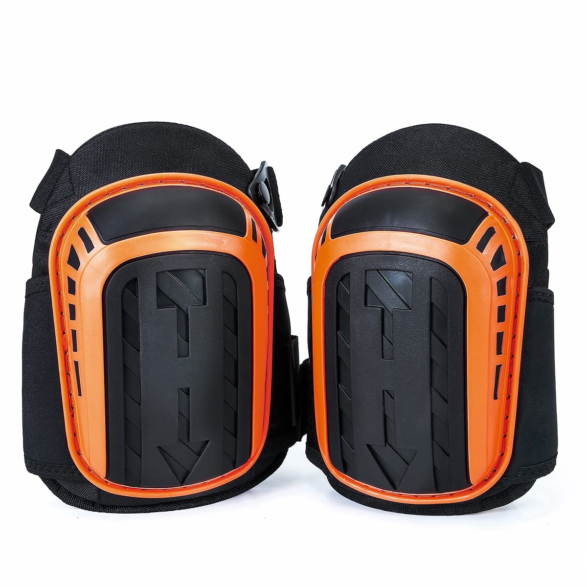Knee Pads Work,Knee Pads with Heavy Duty Foam Padding and Gel Cushion,Strong Double Straps and Adjustable Easy-Fix Clips for Men,Women,Construction,Flooring,Gardening,Cleaning and DIY (Orange)