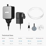 NICREW Nano Silent Aquarium Air Pump Ultra Quiet 33dB with Check Valve view 6