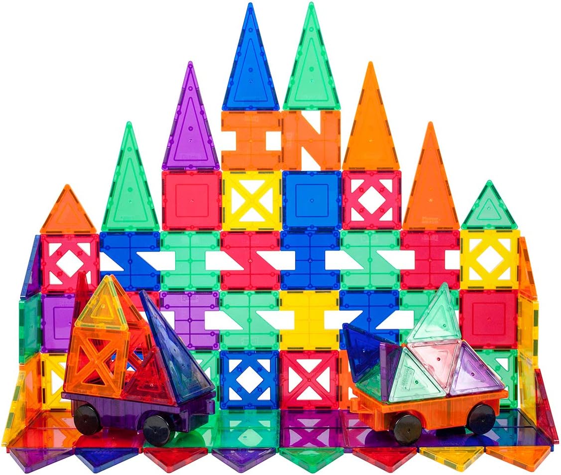 picassotiles pt42 designer artistry kit 42pcs set magnet building tiles clear