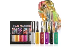 Joyeee Hair Chalk Set for Girls Washable, 6 Colors Hair Dye for Dark & Light Hair, Colorful Washable Hair Dye Mascara for Birthday Party Christmas Halloween Cosplay for Women Men Girls Kids Gifts