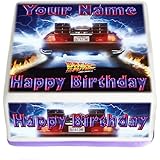 Back To The Future Cake Topper Round Cake Topper Edible Rice