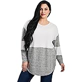 Avenue Women's Plus Size Leisure Splice Hacci Top