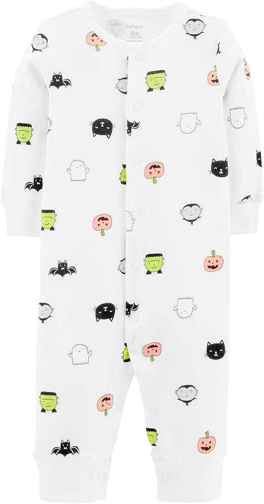 Carter S Baby Schlafanzug 50 56 62 68 Unisex Halloween Gespenst Fledermaus Neutral Us Size Newborn 3 6 Month Amazon De Bekleidung