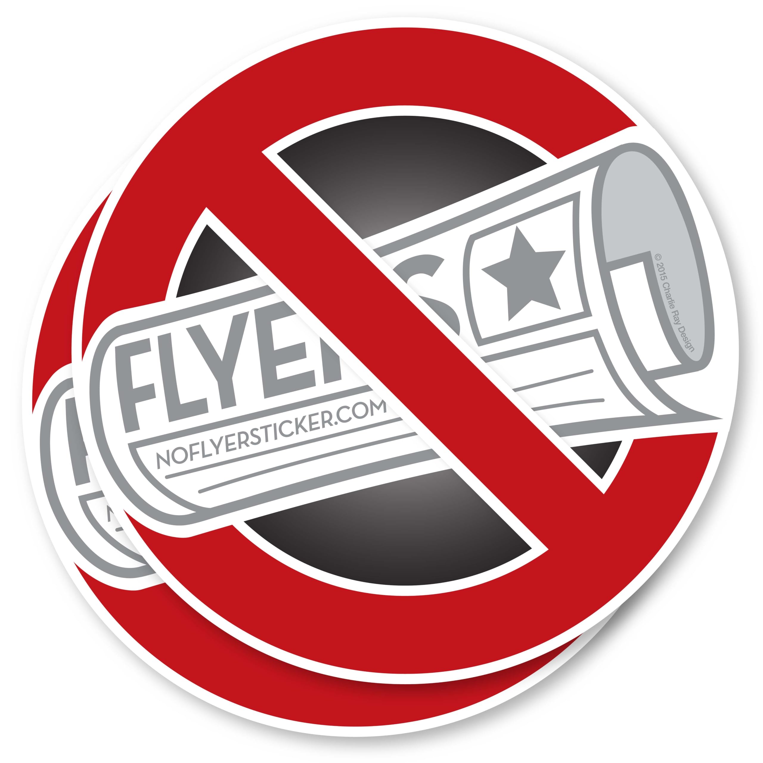 No Flyers Letterbox Sticker & Magnet (2-Pack) Combo to Stop Junk Mail