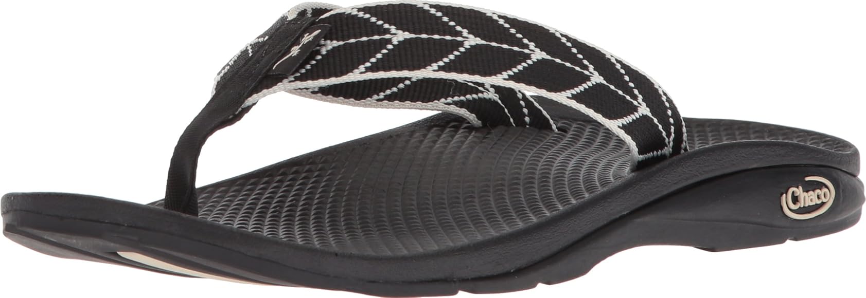 women's black chaco flip flops