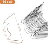HONGCI 50 Pcs W Clips for Greenhouse Glass Stainless Steel Clips view 2