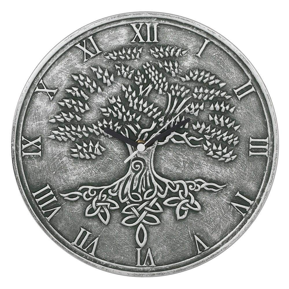 Something Different Wall Clock | Silver Tree Of Life by Lisa Parker | H30cm x W30cm x D3cm | pack of 1