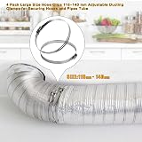 Noosverl 4 Pack Jubilee Clips Large 118-140 mm Stainless Steel Hose Clamp view 2