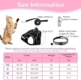 Grantop Cat Harness and Lead Set Adjustable Reflective Mesh Vest for Cats view 2