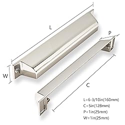 ZAUYX 10 Pack 5 Inch Center to Center Polished