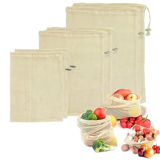 BUZIFU 6pcs Bolsas Reutilizables Compra, Bolsa de Producción ...