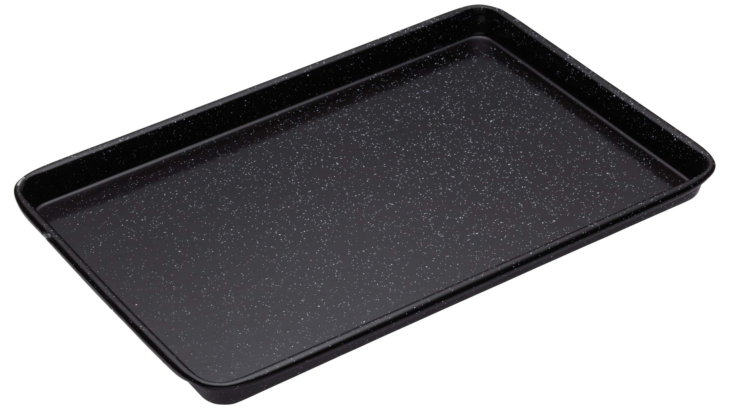 MasterClass Large Baking Tray, Scratch Resistant Vitreous Enamel And Induction Safe, 1 mm Thick Steel, 39 x 27 cm, Black