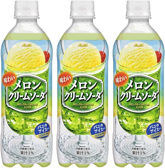 Amazon アサヒ飲料 味わいメロンクリームソーダ 500ml 3本 炭酸飲料 通販