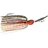 Strike King Thunder Cricket Fishing Lure, Vibrating Swim Jig, Silver Blade, 4/0 Jungle-Style Flipping Hook
