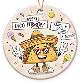 Taco Ornament 2025, Funny Taco Gifts for Men Women Boys Girls, Unique Food Ornament for Friends Tacos Lovers, Fun Tacos Themed Gifts, Funny Christmas Ornaments for Tree Decorations