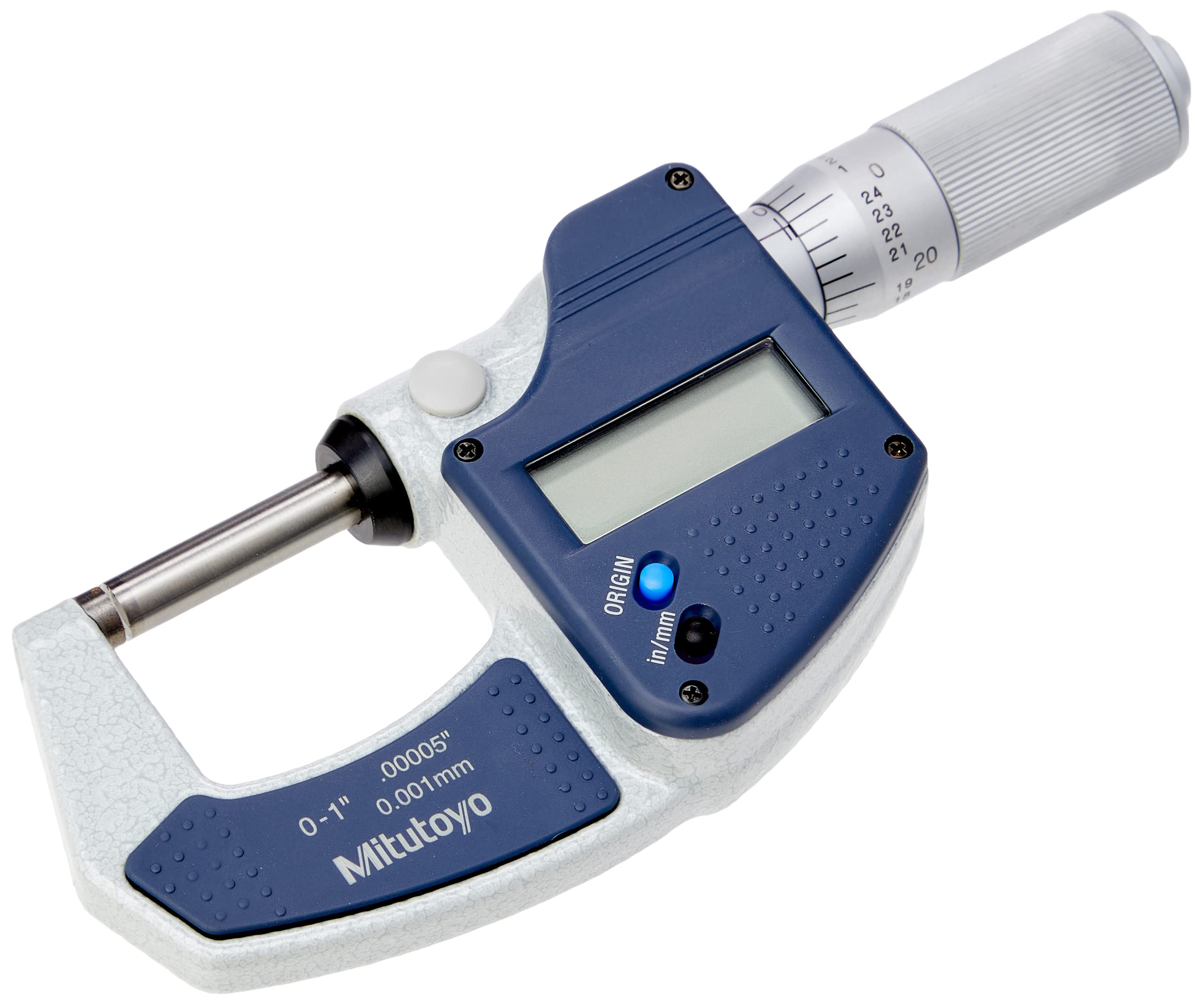 Mitutoyo 293-832-30 Digital Micrometer, w/o Output, Friction Thimble, Pink